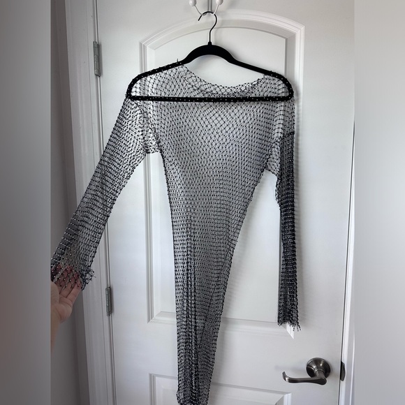 Festival Rhinestone Fish Net Dress - Picture 5 of 8